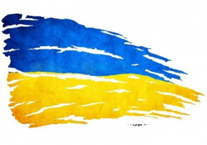 Flaga narodowa Ukrainy - niebiesko-żółta.